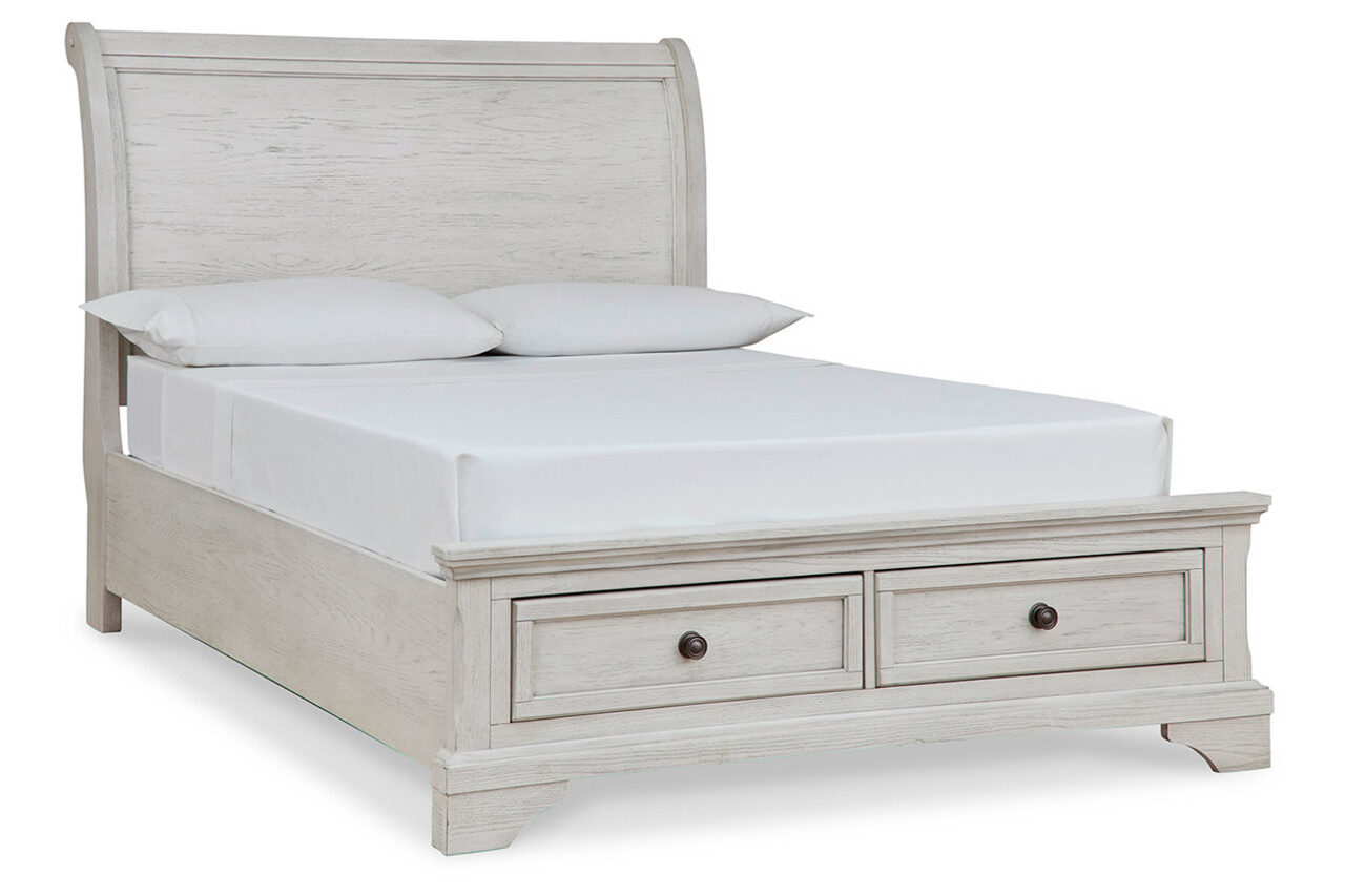 Кровать двуспальная с местом для хранения Robbinsdale Queen Sleigh Storage Bed, 153х203