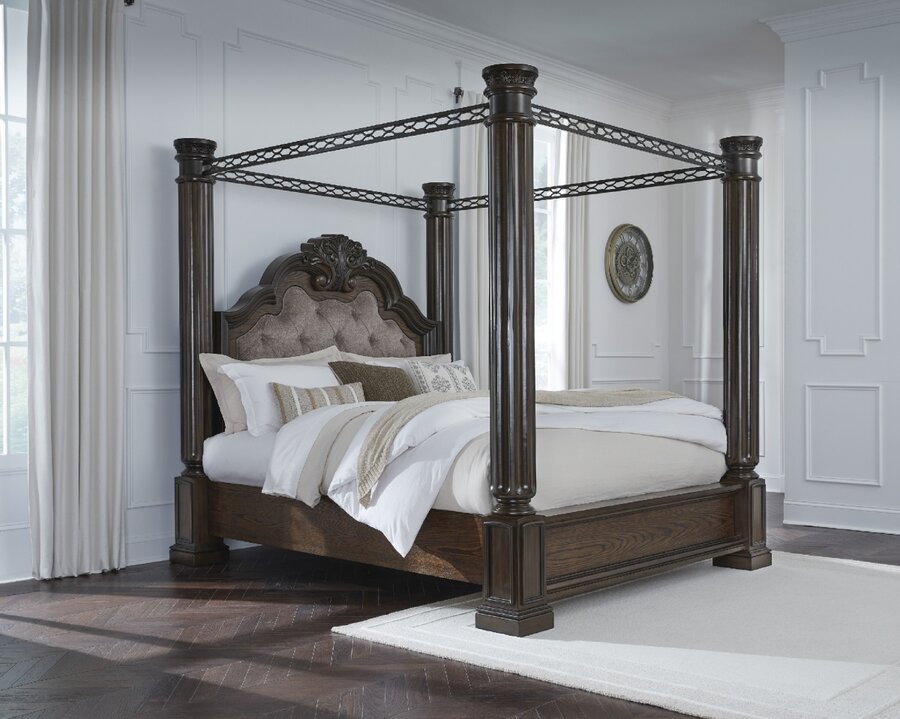 Кровать размера King Maylee  193х203 с балдахином