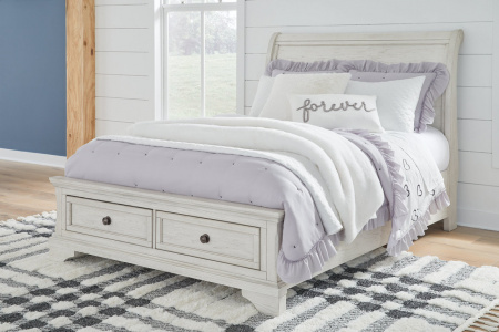 Кровать двуспальная с местом для хранения Robbinsdale Queen Sleigh Storage Bed, 153х203