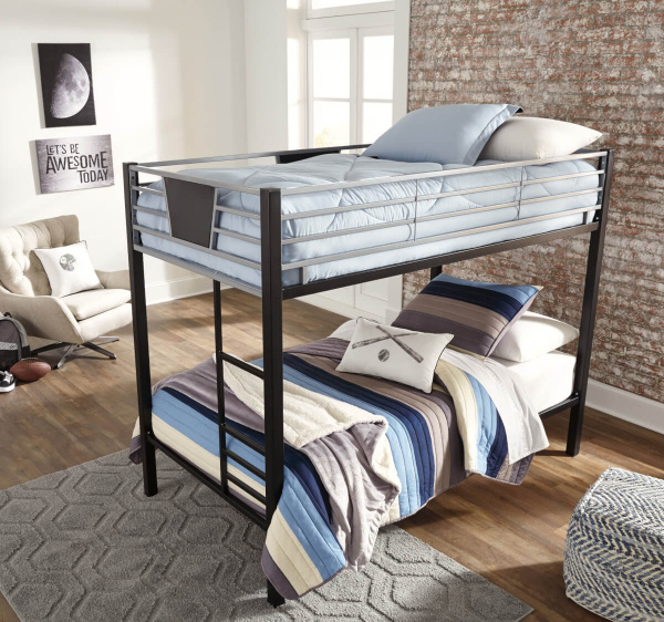 Кровать двухъярусная Twin/Full Bunk Bed w/Ladder