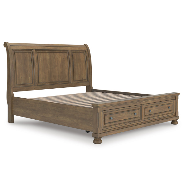 Кровать Vandenmore 183х203 King с ящиками и с изгибом изголовья
