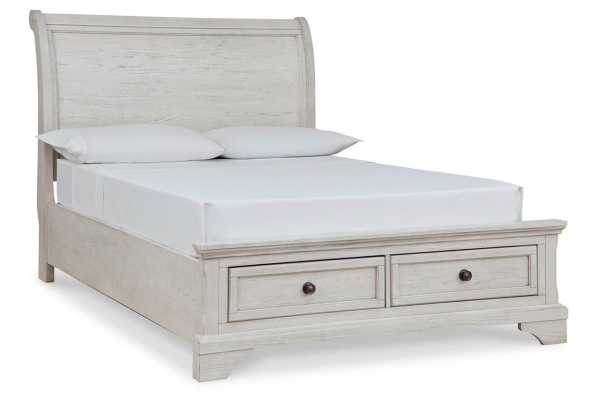 Кровать двуспальная с местом для хранения Robbinsdale Queen Sleigh Storage Bed, 153х203