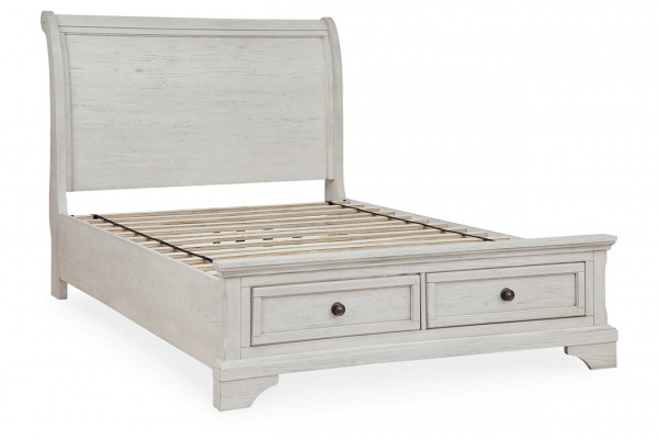 Кровать двуспальная с местом для хранения Robbinsdale Queen Sleigh Storage Bed, 153х203