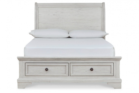 Кровать двуспальная с местом для хранения Robbinsdale Queen Sleigh Storage Bed, 153х203