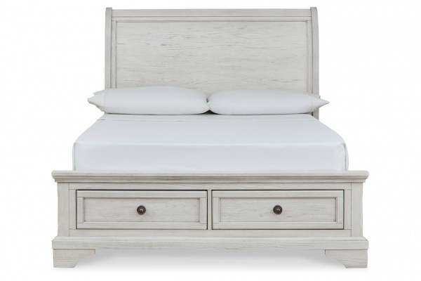 Кровать двуспальная с местом для хранения Robbinsdale Queen Sleigh Storage Bed, 153х203
